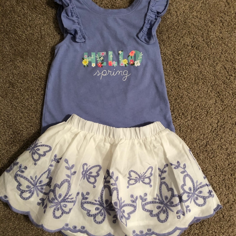 Cat & Jack shirt and skirt set